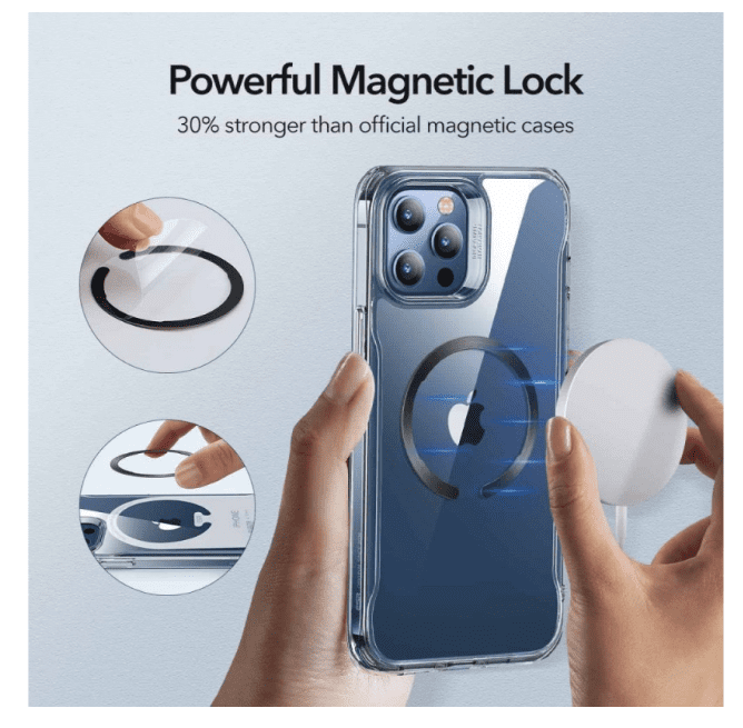 ESR Halolock MagSafe Universal Magnetic Ring Black & Silver ESR Halolock MagSafe Universal Magnetic Ring Black & Silver - Image 4