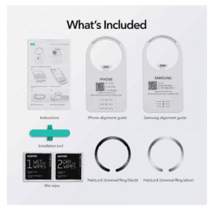 ESR Halolock MagSafe Universal Magnetic Ring Black & Silver ESR Halolock MagSafe Universal Magnetic Ring Black & Silver