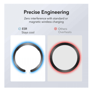 ESR Halolock MagSafe Universal Magnetic Ring Black & Silver ESR Halolock MagSafe Universal Magnetic Ring Black & Silver