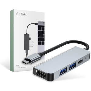 Hub 4in1 Tech-protect V2 Gray