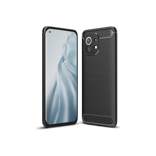 Carbon Εύκαμπτη Θήκη για το Xiaomi Mi 11 Μαύρο