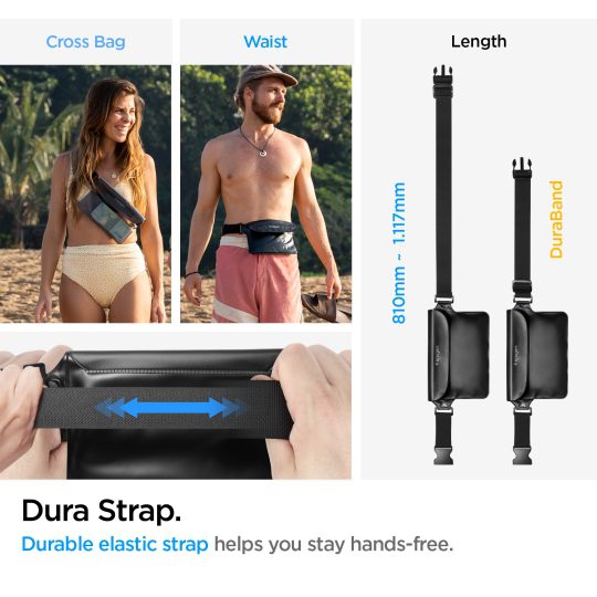 Alternative view of Spigen A621 Universal Waterproof 6,9 Inch Case and Waist Bag Black