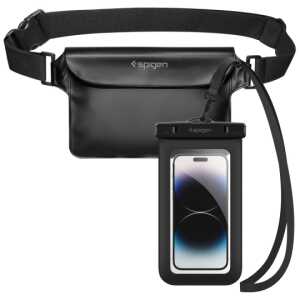 Spigen A621 Universal Waterproof 6,9 Inch Case and Waist Bag Black