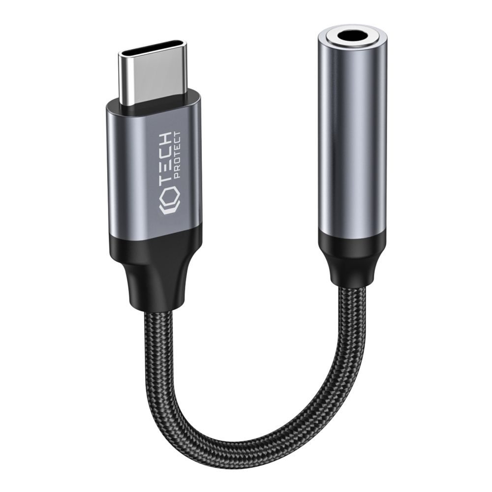 Tech-protect Ultraboost Adapter USB-C/mini jack 3.5mm Black
