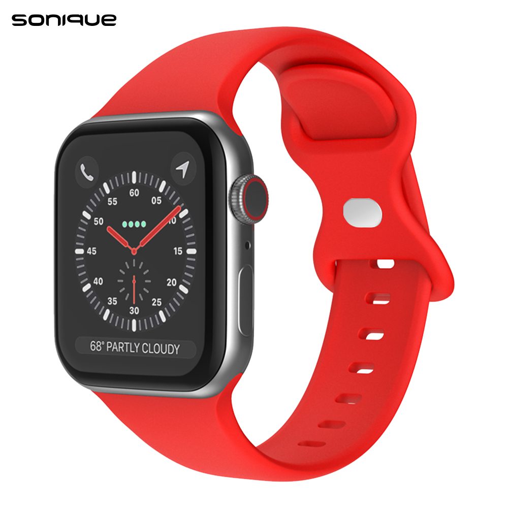 Λουράκι Σιλικόνης Butterfly Band Sonique για Apple Watch 4 / 5 / 6 / 7 / 8 / 9 / SE (38 / 40 / 41mm) - Κόκκινο