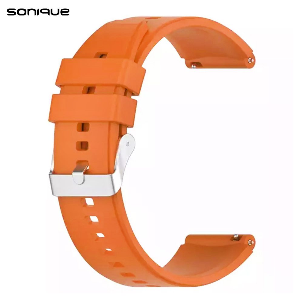 Sonique Smooth Λουράκι Σιλικόνης 20mm για Huawei Watch GT3 42mm/GT3Pro 43mm/GT2 42mm - Πορτοκαλί