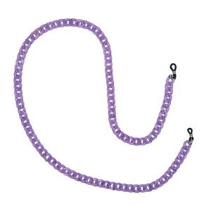 Ακρυλική Αλυσίδα 75cm Γυαλιών Leopard - Μωβ