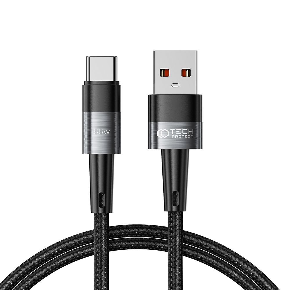 Tech-protect Ultraboost USB-A/USB-C Cable 66W 6A 100cm Grey