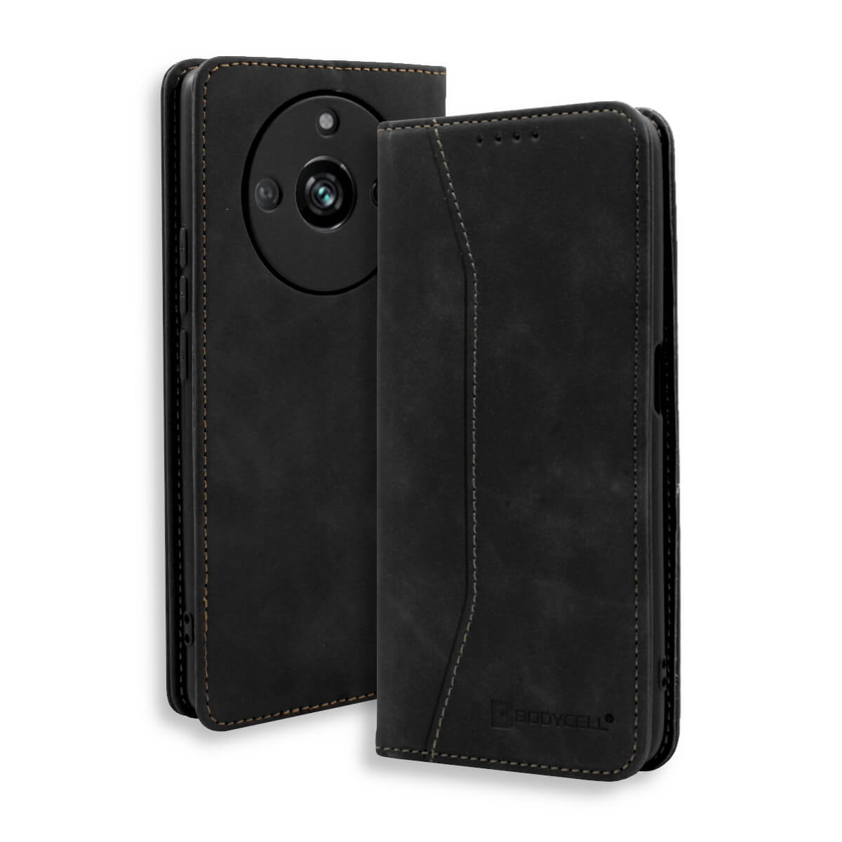 Bodycell Book Case Pu Leather Realme 11 Pro 5G / 11 Pro Plus 5G Black