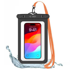 Tech-Protect UWC9 Universal Waterproof Case 8.9" Black/orange