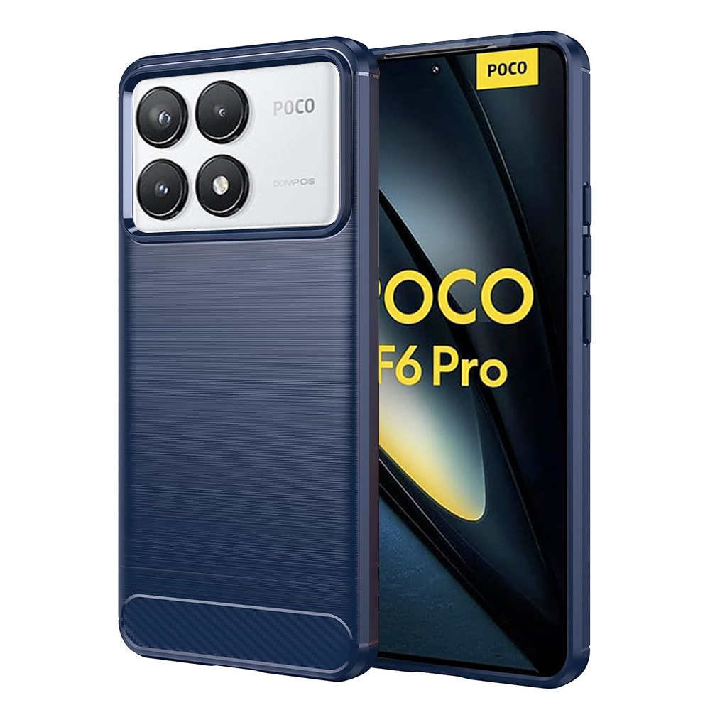 Techsuit - Θήκη Carbon Back Cover Σιλικόνης για (Xiaomi Poco F6 Pro) - Blue