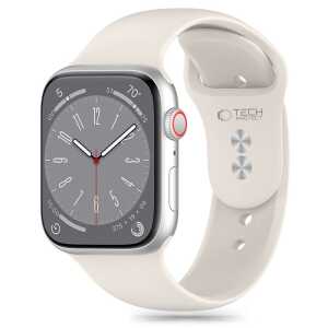 Tech-Protect Silicone Apple Watch 8 / 9 / 10 / 11 / 12 / Se (40 / 41 / 42 Mm) Starlight