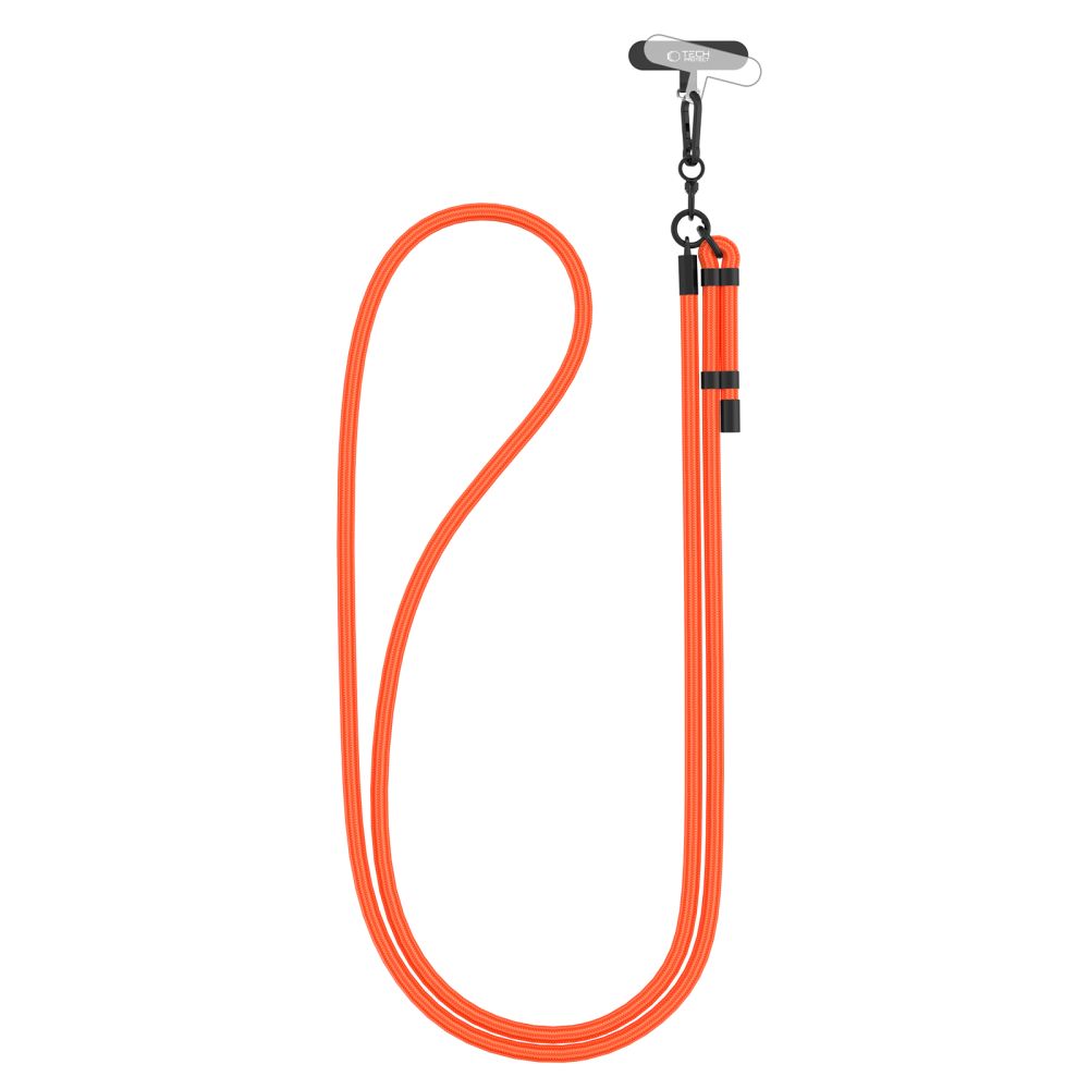 Tech-protect C1s Rope Crossbody Strap Neon Orange/black Tech-protect C1s Rope Crossbody Strap Neon Orange/black
