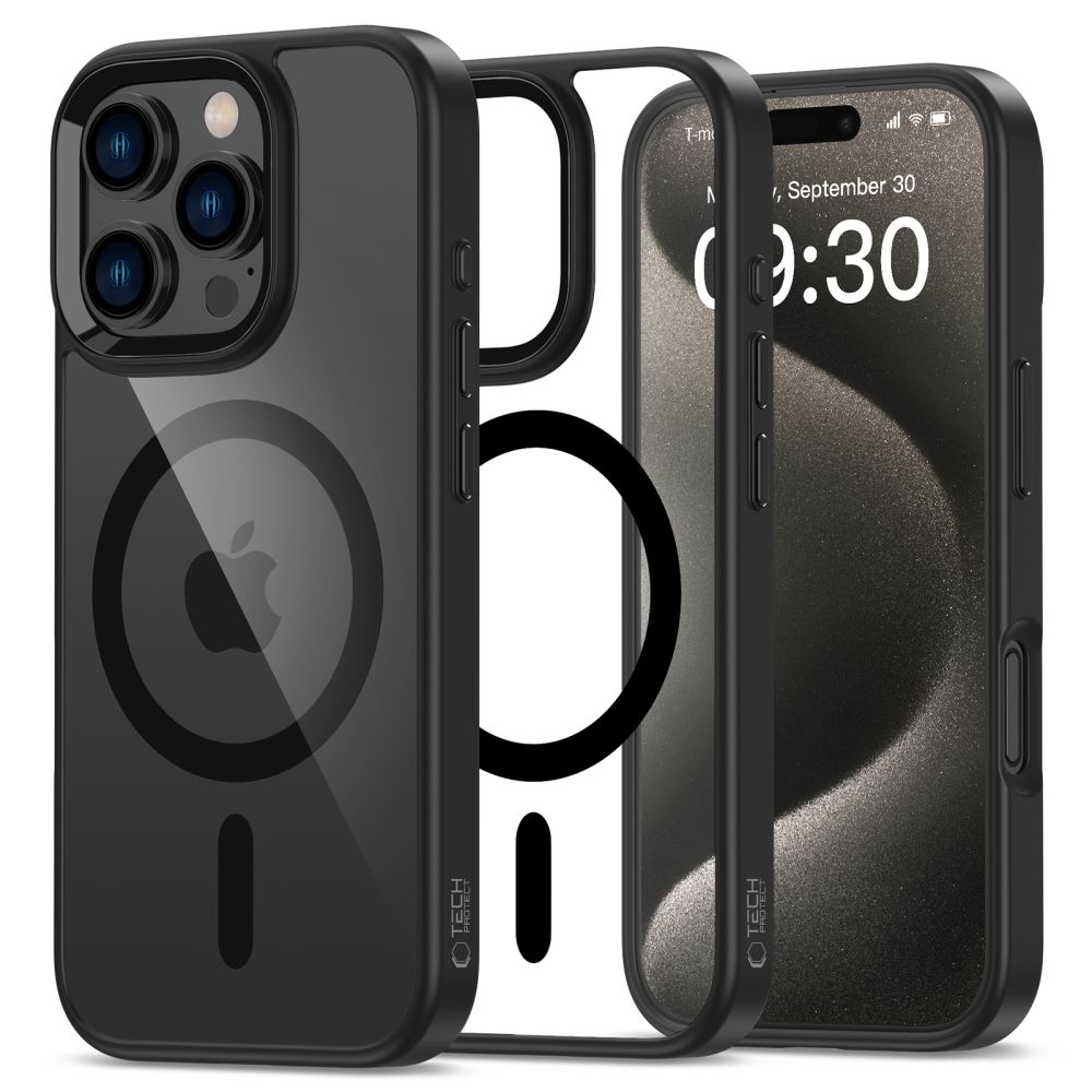 Tech-protect Magmat Magsafe Iphone 16 Pro Black/clear