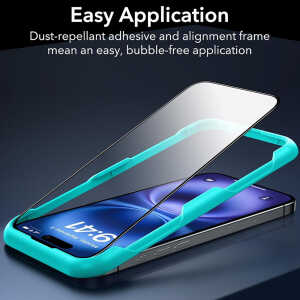 Alternative view of Esr Tempered Glass 2-pack Iphone 16 Black