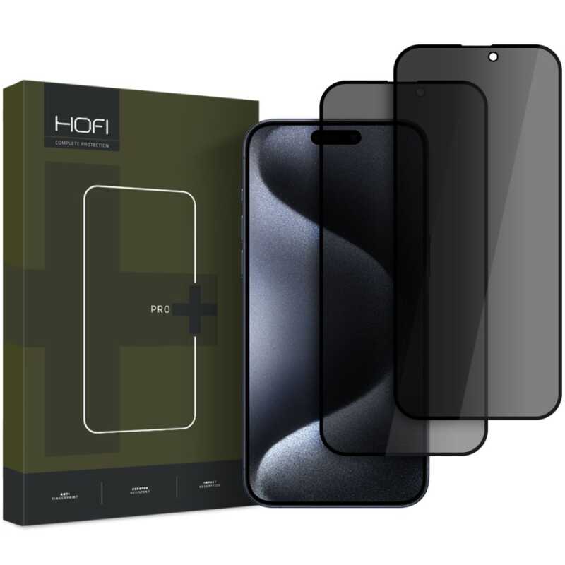 Hofi Anti Spy Glass Pro+ 2-pack Iphone 16 Pro / 17 / 17 Pro Privacy