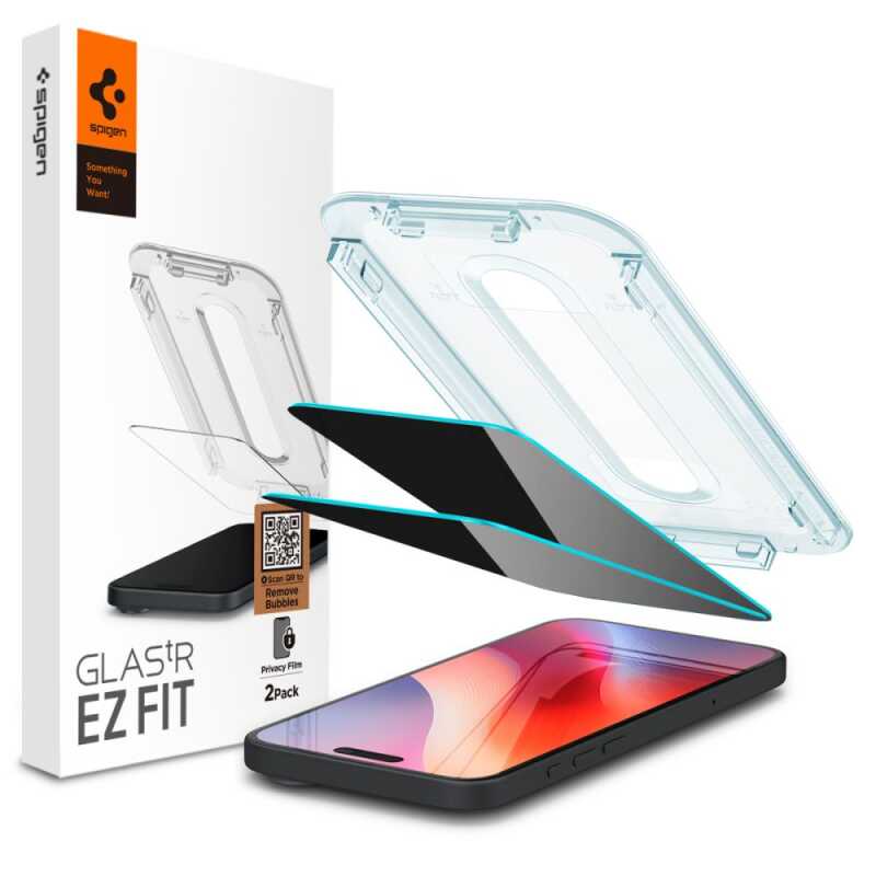 Spigen Glas.tr ”ez Fit” 2-pack Iphone 16 Pro / 17 / 17 Pro  Privacy