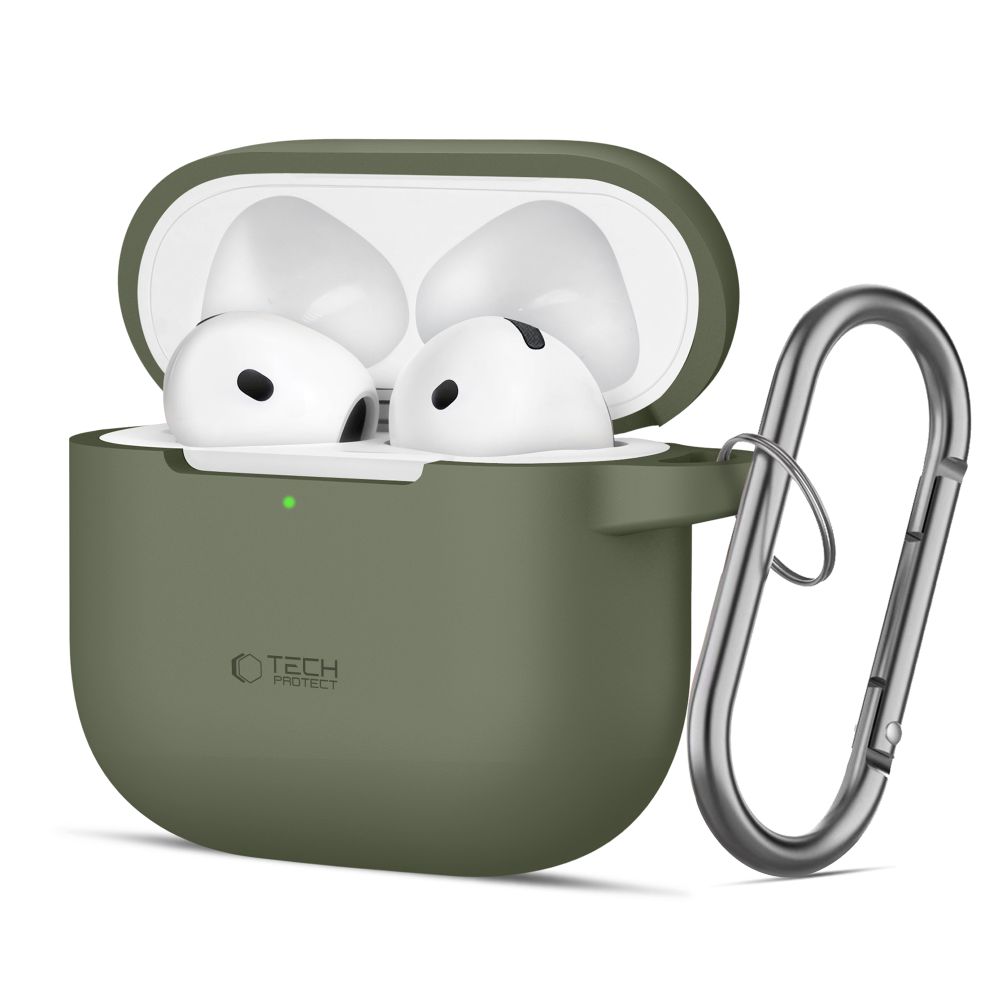 Tech-protect Silicone Hook Apple Airpods 4 Olive Green Tech-protect Silicone Hook Apple Airpods 4 Olive Green