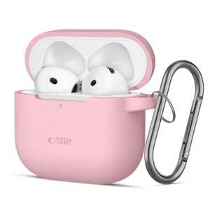 Tech-protect Silicone Hook Apple Airpods 4 Dusty Pink