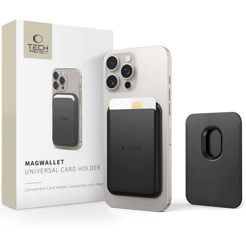 Tech-protect Magwallet Magsafe Universal Magnetic Card Holder Black