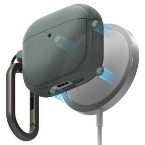 Alternative view of Ringke Onyx Magnetic Magsafe Apple Airpods 4 Warm Grey