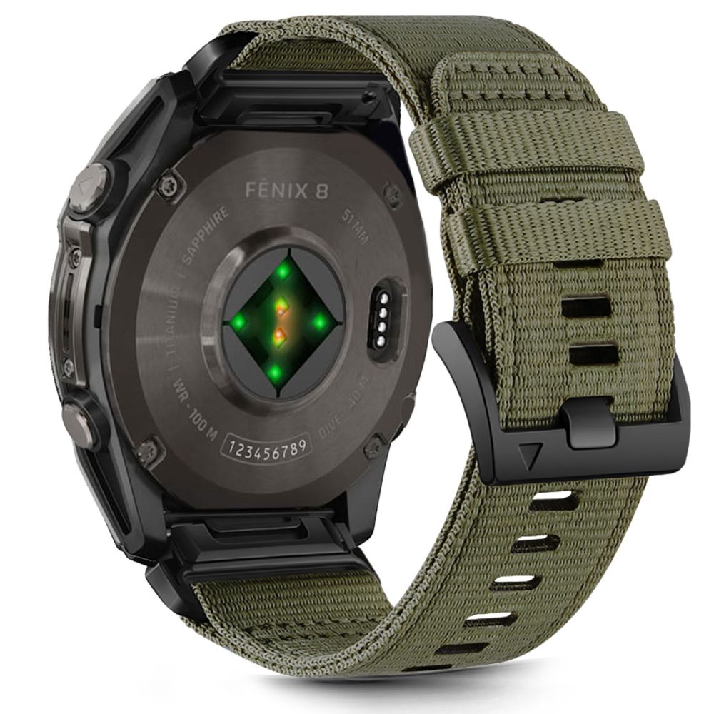 Tech-protect Nylon Classic Garmin Fenix 5x / 5x Plus / 6x / 6x Pro / 7x / 8 (51 Mm) Olive Green