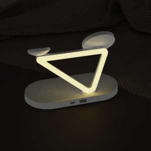 Alternative view of Tech-protect Qi15w-a41 3in1 Magnetic Magsafe Wireless Charger White