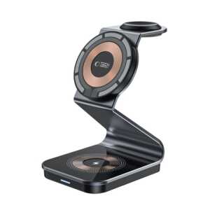 Tech-protect Qi15W-A29 3in1 Magnetic MagSafe Wireless Charger Black
