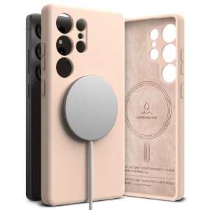 Ringke Silicone Magnetic Magsafe Galaxy S25 Ultra Pink Sand