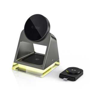 Alternative view of Tech-protect Qi15w-a43 3in1 Magnetic Magsafe Wireless Charger Black
