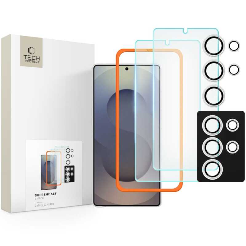 Tech-protect Supreme Set 3-pack Galaxy S25 Ultra Clear