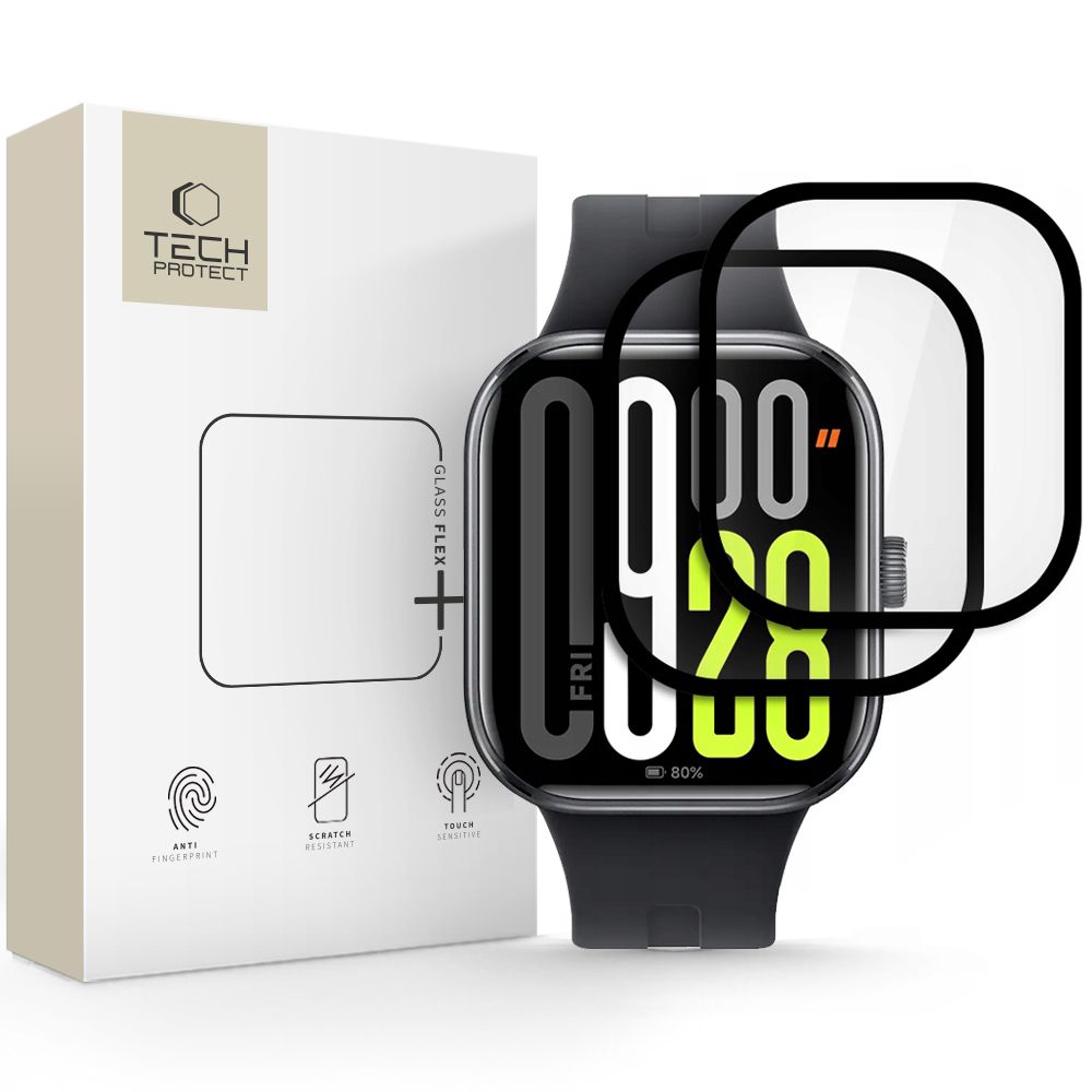 Hybrydowe Tech-protect Glass Flex+ 2-pack Xiaomi Redmi Watch 5 Black