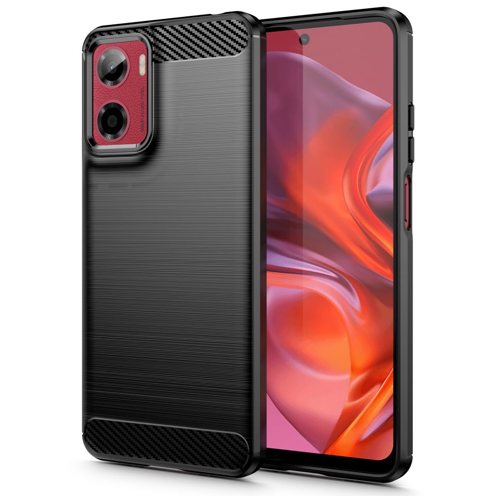 Tech-protect Tpucarbon Motorola Moto G05 / E15 Black Tech-protect Tpucarbon Motorola Moto G05 / E15 Black