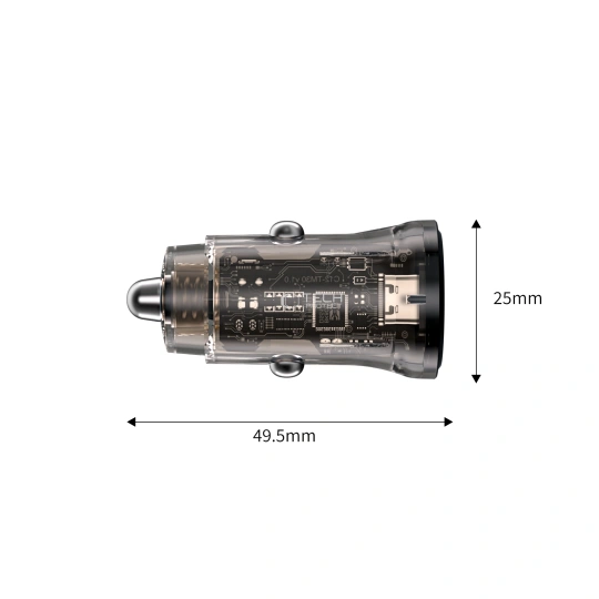 Tech-protect Cc01 2-port Car Charger Pd30w/qc3.0 Black Tech-protect Cc01 2-port Car Charger Pd30w/qc3.0 Black - Image 3