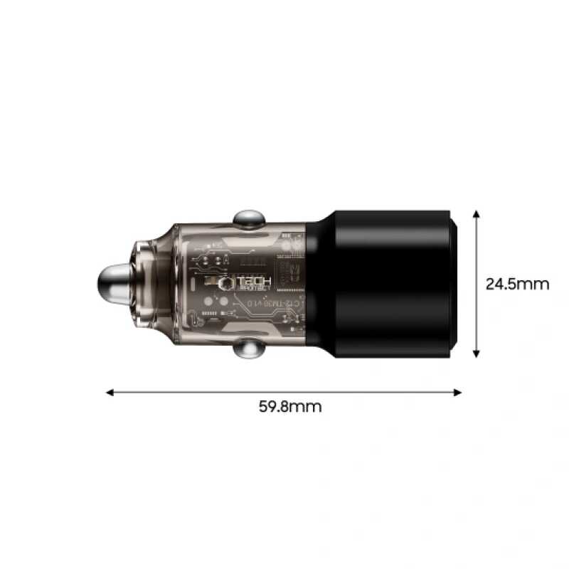 Tech-protect Cc03 2-port Car Charger Pd95w/qc3.0 Black - Image 3