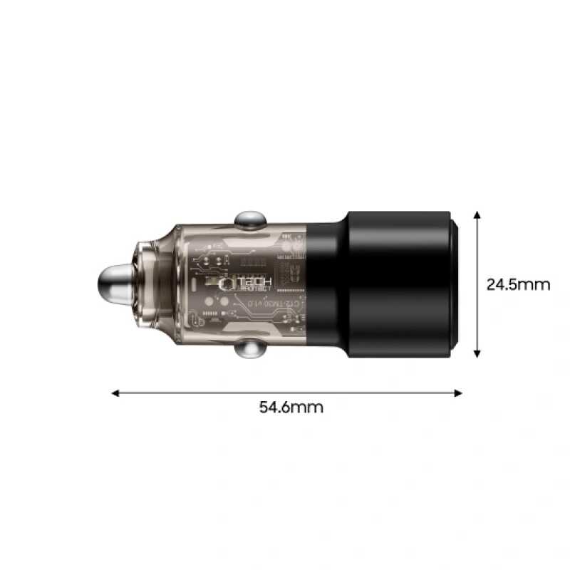 Tech-protect Cc03 2-port Car Charger Pd75w Black - Image 2