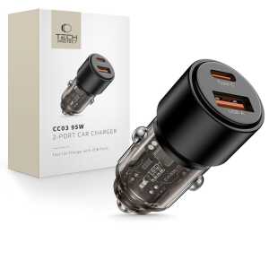 Tech-protect Cc03 2-port Car Charger Pd95w/qc3.0 Black