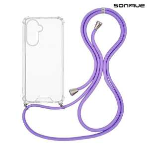 Sonique Θήκη Σιλικόνης με Κορδόνι Armor Clear για Samsung Galaxy A36 5G Λιλά