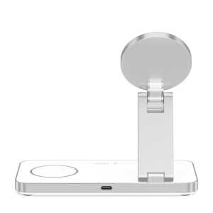 Alternative view of Tech-protect Qi15w-a47 3in1 Magnetic Magsafe Wireless Charger White