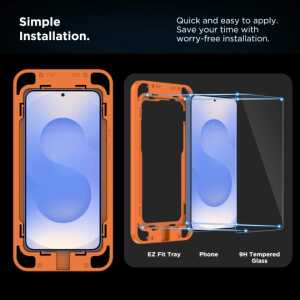 Alternative view of Tech-protect Quick Set+ 2-pack Galaxy S25+ Plus Clear