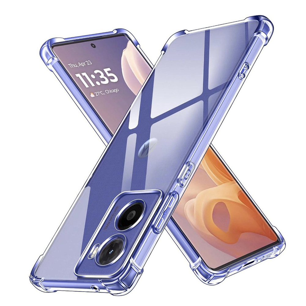 Techsuit - Shockproof Clear Silicone - Motorola Moto G05 / E15 - Clear Techsuit - Shockproof Clear Silicone - Motorola Moto G05 / E15 - Clear