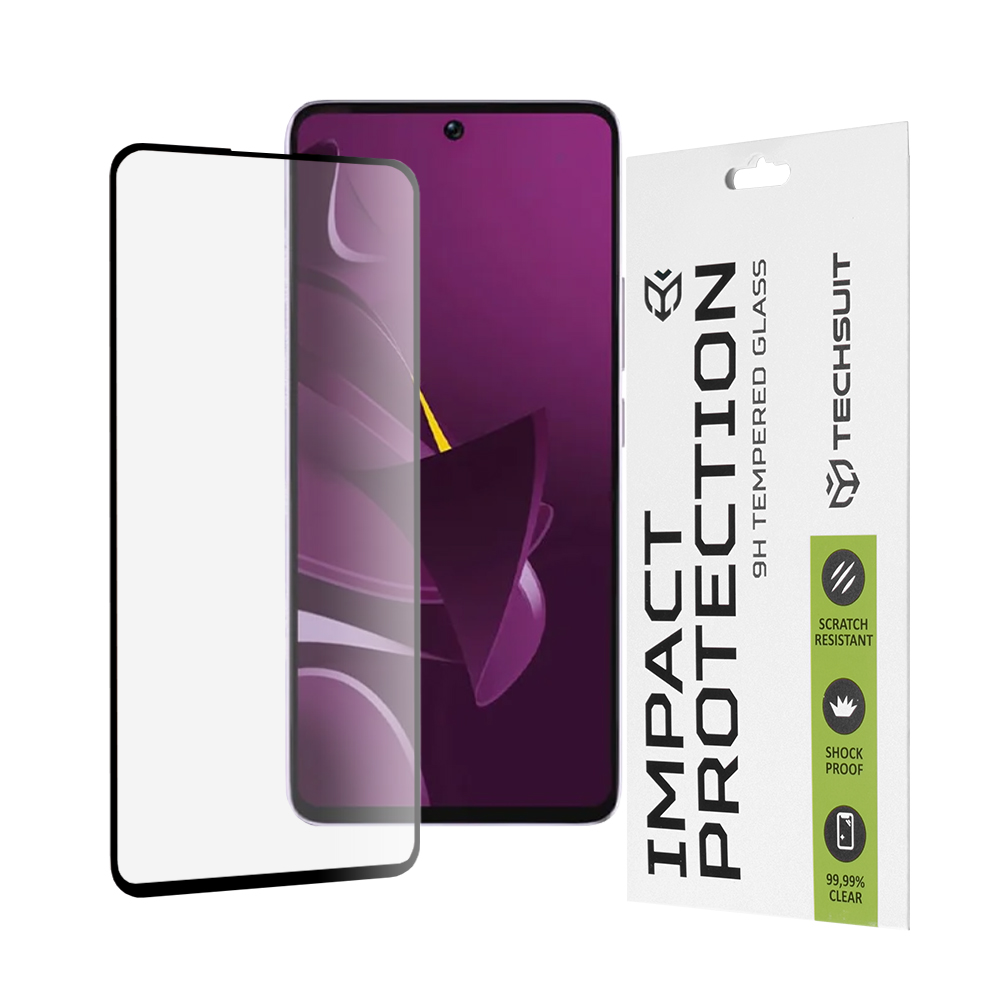 Techsuit - 111D Full Cover / Full Glue Glass - Xiaomi Poco M7 Pro 5G - Black