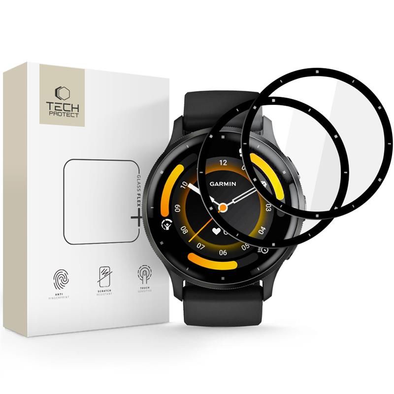Tech-protect Glass Flex+ 2-pack Garmin Venu 3 Black Tech-protect Glass Flex+ 2-pack Garmin Venu 3 Black