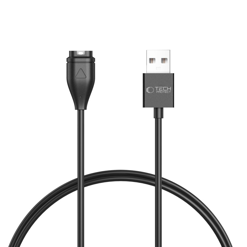 Tech-protect Mc04 Ultraboost Charging Usb Cable 100cm Garmin Watch Black