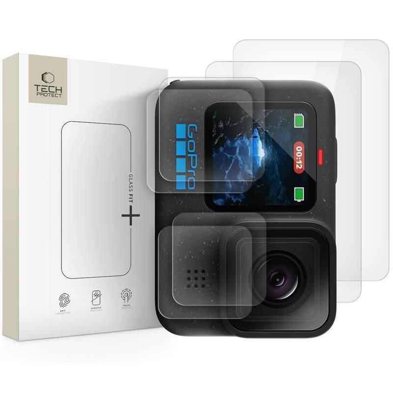 Tech-protect Glass Fit+ 2-set Gopro Hero 9 / 10 / 11 / 12 Clear