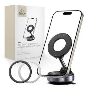 Tech-protect N60 Magnetic Magsafe Windshield & Dashboard Car Mount Black