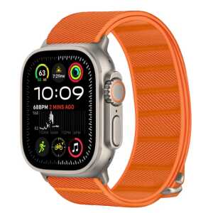 Alternative view of Tech-protect Nylon Slip Apple Watch 6 / 7 / 8 / 9 / 10 / 11 / Se / Ultra 1 / 2 / 3 (44 / 45 / 46 / 49 Mm) Orange