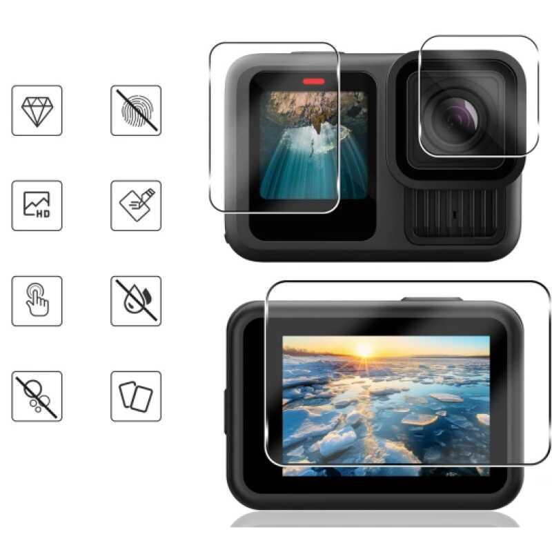 Tech-protect Glass Fit+ 2-set Gopro Hero 9 / 10 / 11 / 12 Clear - Image 2