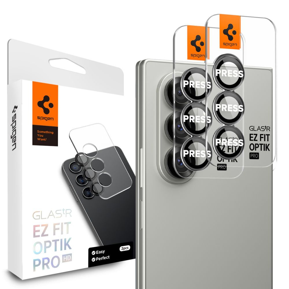 Spigen Optik Pro Hd Glas.tr ”ez Fit” Camera Protector 2-pack Galaxy Z Fold 7 Black