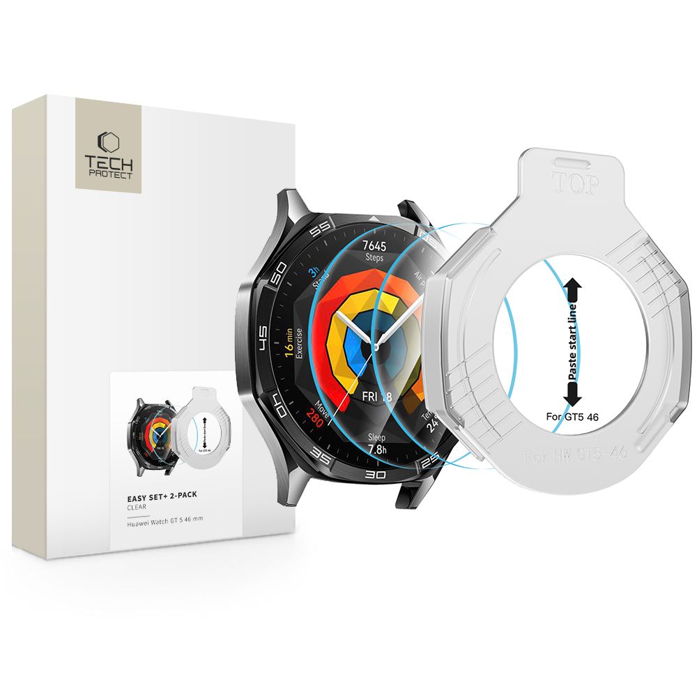 Tech-protect Easy Set+ 2-pack Huawei Watch Gt 5 (46 Mm) Clear Tech-protect Easy Set+ 2-pack Huawei Watch Gt 5 (46 Mm) Clear